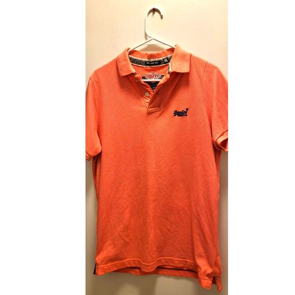 Superdry Men's Polo Light Orange Size XL - (Runs small) - Picture 2 of 6
